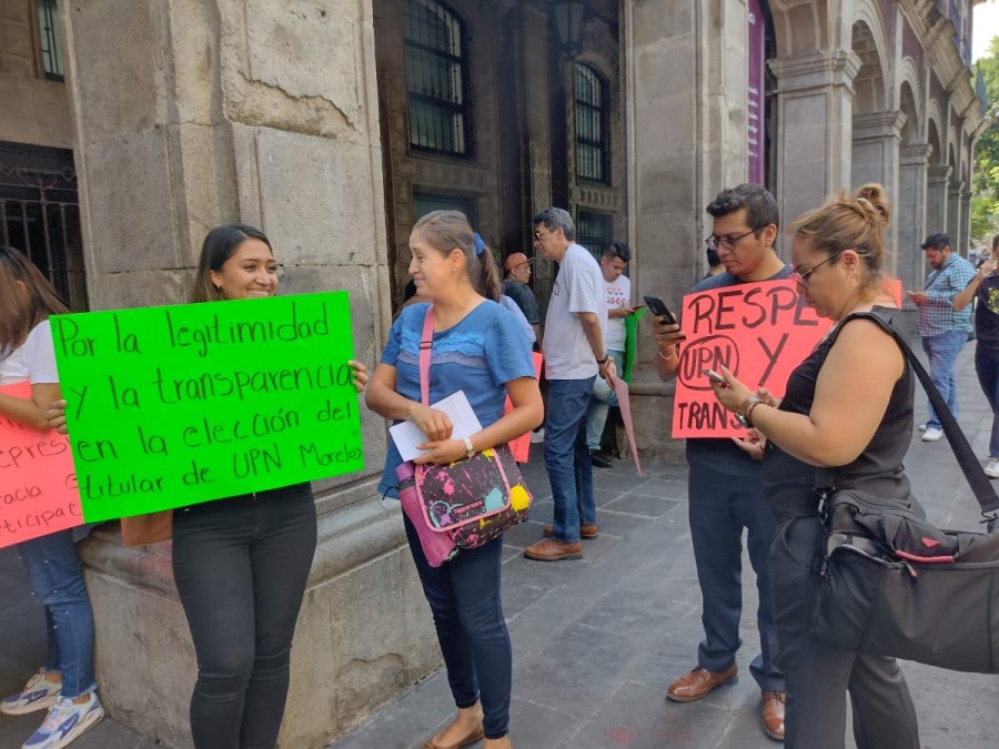 Trabajadores de la Universidad Pedagógica Nacional Morelos expresaron su rechazo a la designación de Jesús Coronel Trujillo como director de la institución. 
