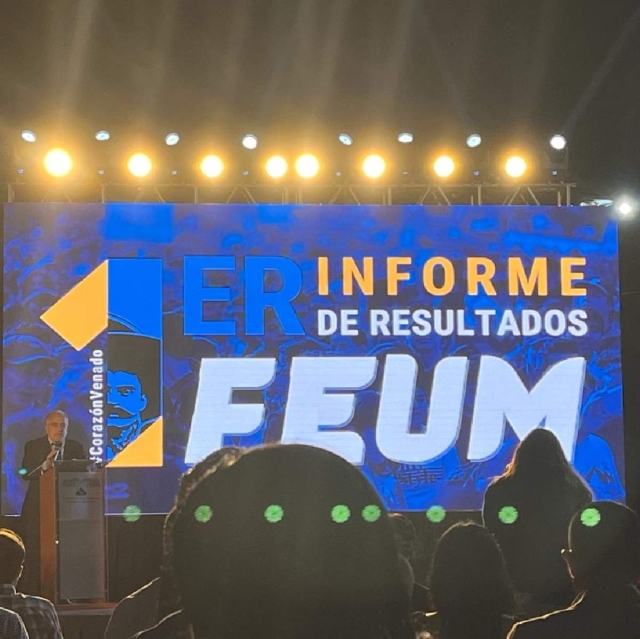 El rector habló en la ceremonia por el informe de labores del presidente de la FEUM.