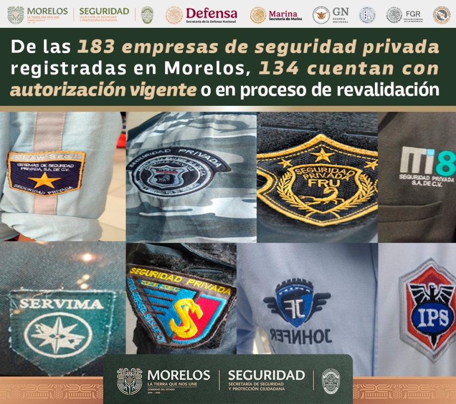 Fortalece SSPC Morelos estrategia estatal de seguridad pública, con la regularización de empresas de seguridad privada