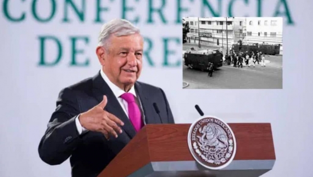 AMLO pide &quot;perdón&quot; por el &quot;Halconazo&quot; de hace 50 años.