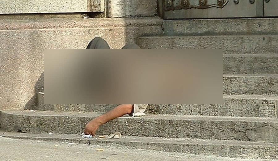 Abandonan a indigente golpeado en Alta Vista