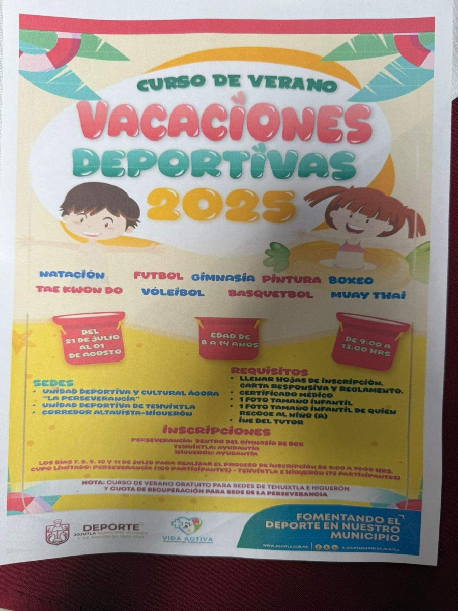 En conferencia de prensa, se dieron a conocer los cursos de verano “Vacaciones Deportivas 2025” para niños de todo el municipio.