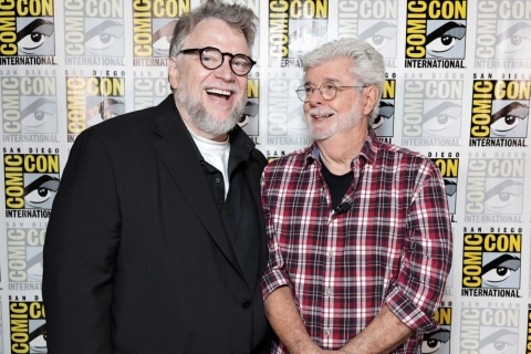 Guillermo del Toro y George Lucas se pronuncian sobre el arte y la narrativa en histórica visita a Comic-Con 2025