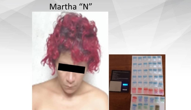 Arrestan a mujer en poder de 50 dosis de “cristal”