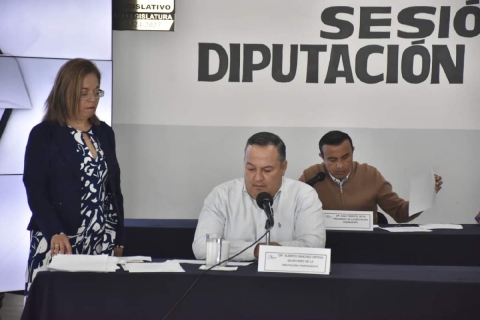 Aspecto de la sesi&oacute;n de la Diputaci&oacute;n Permanente de este jueves. 