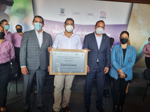 Recibe Cuernavaca certificación como &#039;Municipio promotor de la salud&#039;