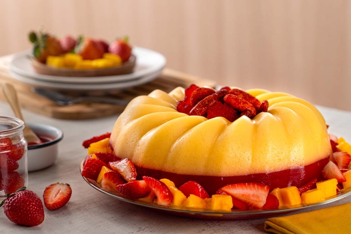 Descubre el postre perfecto: Gelatina mango-fresa