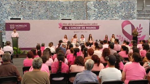 Preside gobernadora Margarita González Saravia acto oficial de sensibilización en prevención del cáncer de mama