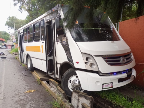 Continuará laborando chofer de ruta uno que chocó unidad contra barda de CAM