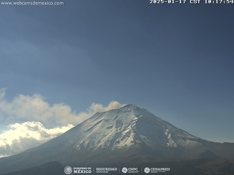 Registra 121 exhalaciones volcán Popocatépetl; se mantiene semáforo amarillo fase 2