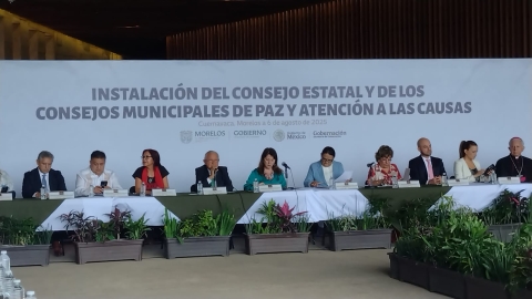 Instalan el Consejo Estatal y los Consejos Municipales de Paz en Morelos
