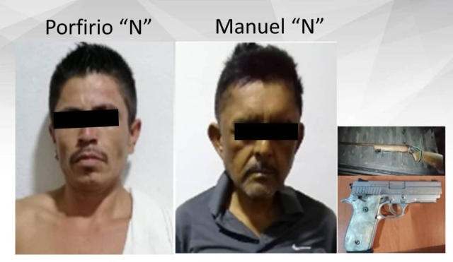 Atrapan a dos hombres armados en Coahuixtla