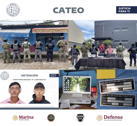 Catean inmueble en Jiutepec usado para falsificar facturas, licencias y números de identificación de motocicletas