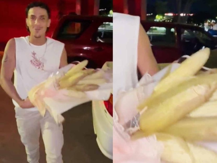 Un regalo fuera de lo común: Joven sorprende a su mejor amiga con un ramo de elotes