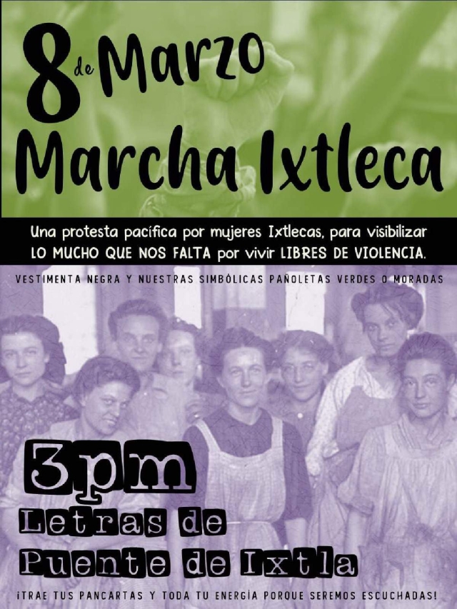 Mujeres de Puente de Ixtla marcharán este 8 de marzo