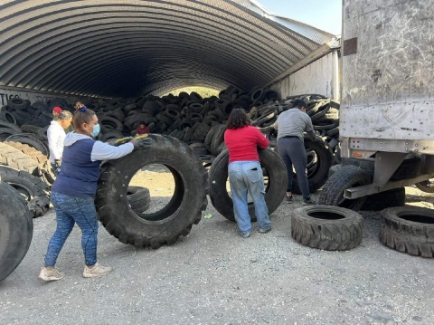 Realizan recolecci&oacute;n masiva de llantas para prevenir dengue en Jantetelco