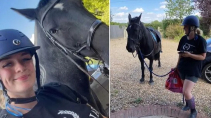 Entrega paquetes a caballo porque su camioneta se descompuso