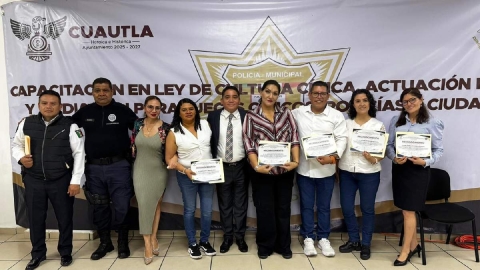 Concluye capacitación en cultura cívica, actuación policial y mediación en Cuautla