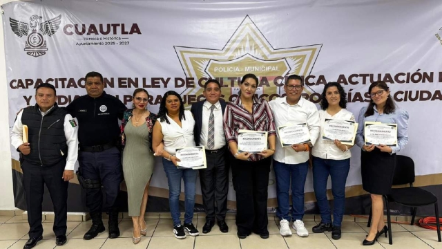 Concluye capacitación en cultura cívica, actuación policial y mediación en Cuautla