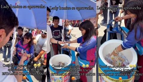 VIDEO | Influencer extranjero es engañado por &#039;Lady BonIce&#039;; le cobró de más y se burló