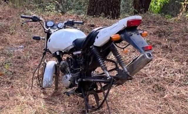 La moto hallada en Ahuatepec.