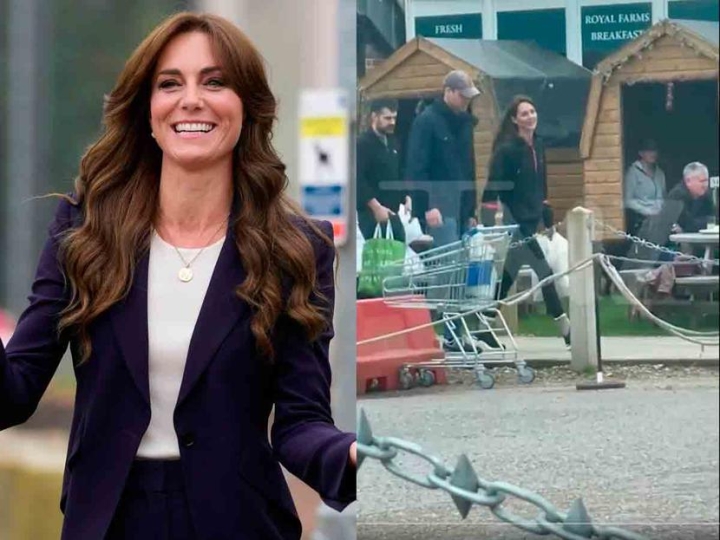 Captan a Kate Middleton &#039;feliz y saludable&#039; junto al príncipe William