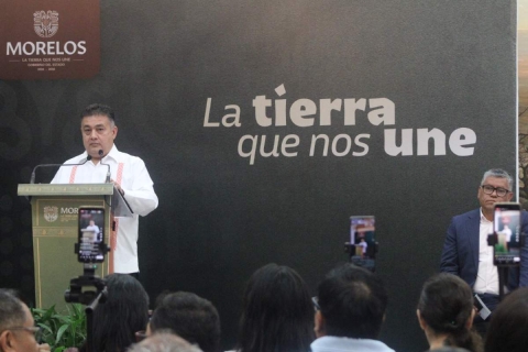 En conferencia de prensa, el secretario de Seguridad, Miguel Ángel Urrutia, dio a conocer la primera campaña estatal para prevenir la extorsión. 