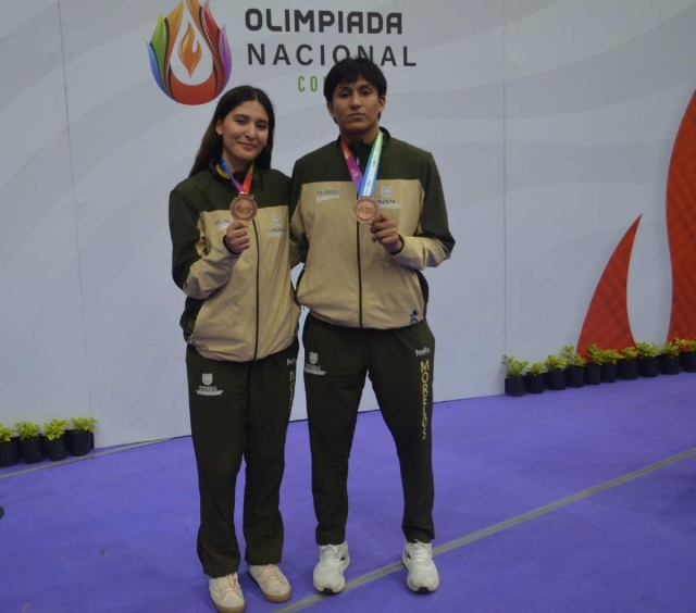 Sof&iacute;a Ruiz y Emiliano Carrera obtuvieron la primera medalla de la delegaci&oacute;n tlahuica.