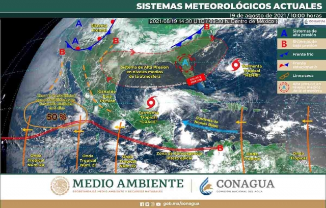 Posibles lluvias para fin de semana