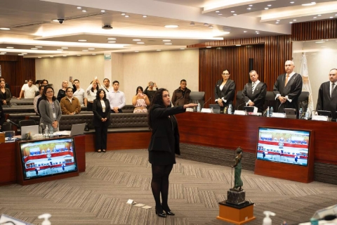 Yadira Crystal Casarreal y Catalina Pimentel rindieron protesta en sesión del Pleno del TSJ. 