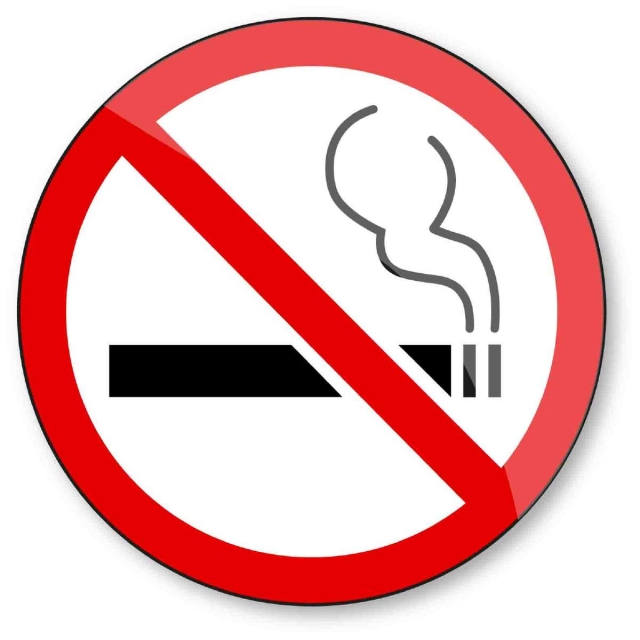 Áreas para fumar, sin alimentos 