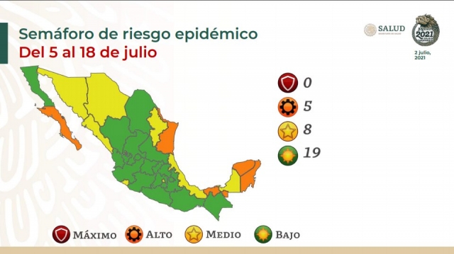 Morelos, en semáforo verde durante las próximas dos semanas