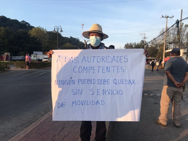 La disputa por el transporte en Tepoztlán