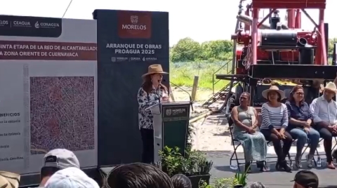 Encabeza gobernadora Margarita González Saravia arranque de obras Proagua 2025 en Cuernavaca