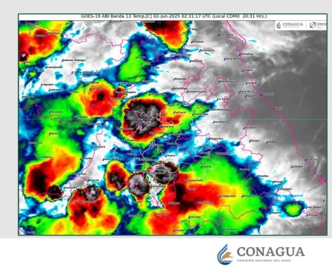 Lluvias fuertes y posible caída de granizo en Morelos
