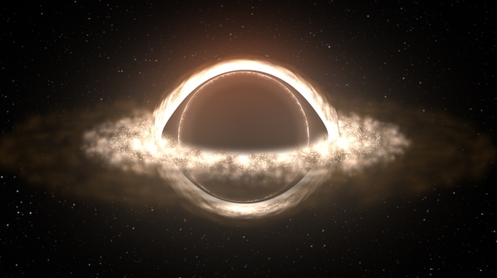 Imagen ilustrativa de un agujero negro.