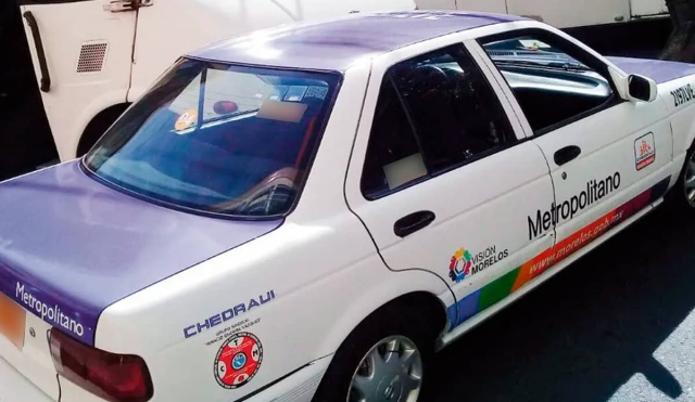 Se robaron un taxi en el municipio de Yautepec