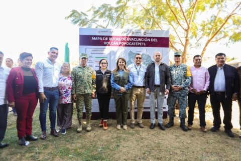 Definen gobierno del estado y federaci&oacute;n trabajos de prevenci&oacute;n en la zona del volc&aacute;n Popocat&eacute;petl