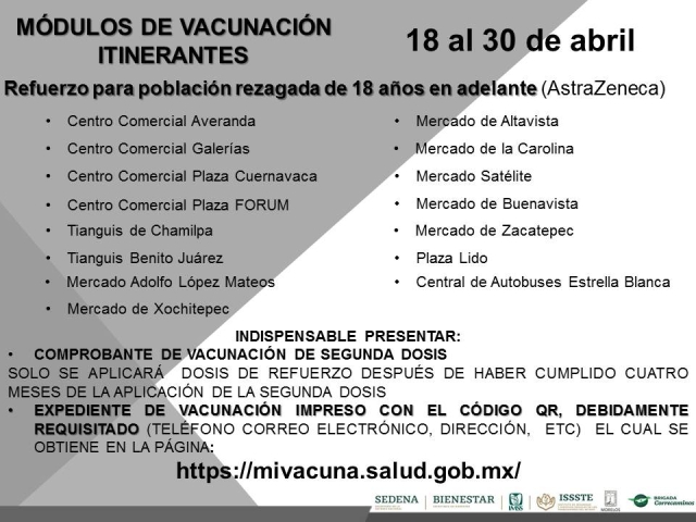 Invita Brigada Correcaminos en Morelos a fase intensiva de vacunación contra covid-19