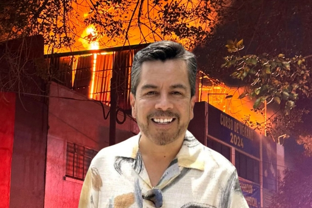 Incendio consume parte de la escuela de actuación de Carlos Espejel en Azcapotzalco; confirman pérdidas materiales