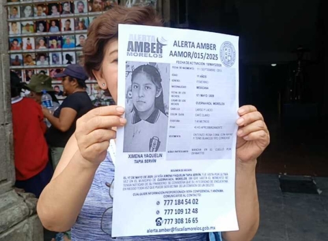Informa FGE Morelos de la localización de Ximena Yaquelin