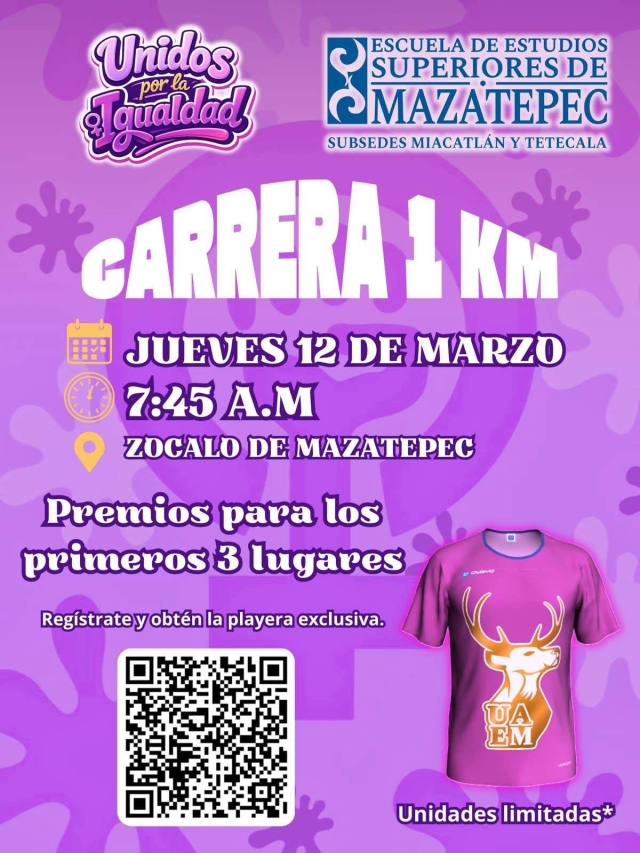  Mazatepec se alista para la carrera &ldquo;Unidos por la Igualdad&rdquo;