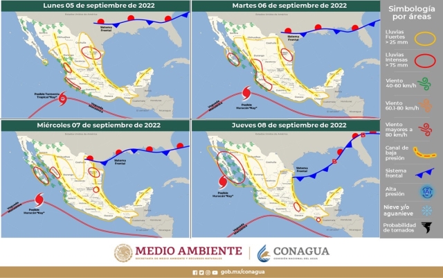 Nuevo ciclón &#039;Kay&#039; traerá tiempo inestable para Morelos