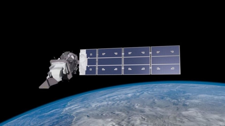 Representación artística del satélite de observación Landsat-9