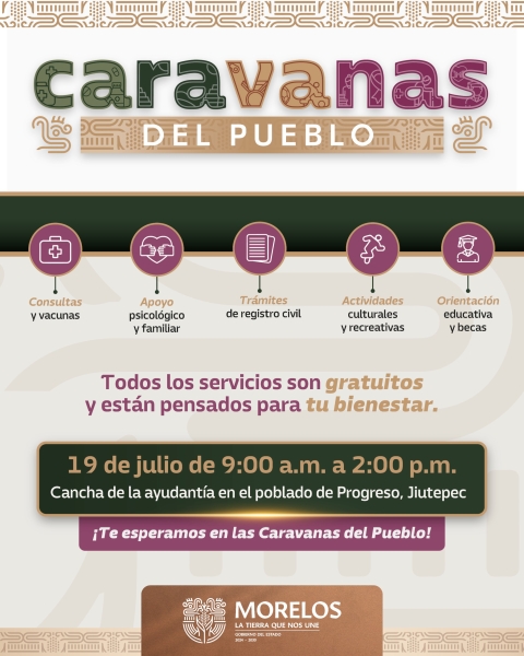 Continúa Gobierno de Morelos con estrategia &#039;Caravanas del Pueblo&#039; en comunidades de atención prioritaria