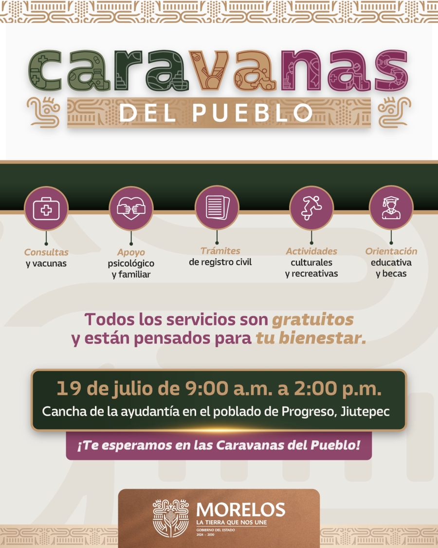 Continúa Gobierno de Morelos con estrategia 'Caravanas del Pueblo' en comunidades de atención prioritaria