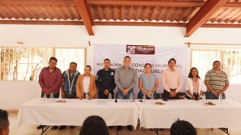 Los integrantes Consejo Municipal de Seguridad Pública en Ocuituco.