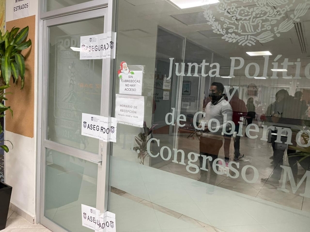 Asegura FECC oficinas de la JPyG y de Comunicación Social del Congreso local