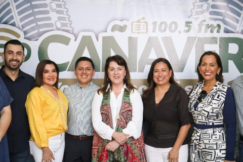 La gobernadora Margarita González Saravia encabezó la apertura de la estación Cañaveral 100.5 Voz y Ritmo del Sur, del Instituto Morelense de Radio y Televisión, con sede en Jojutla.