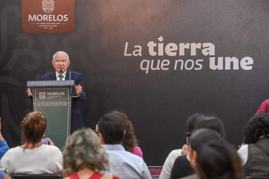 Juan Salgado, secretario de Gobierno, encabezó la conferencia quincenal sobre seguridad.  